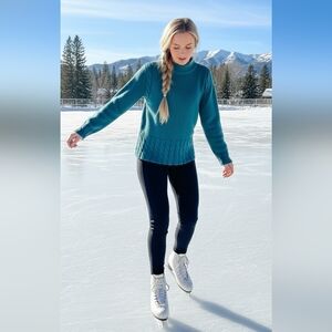 Vtg Chadwick's Deep Teal Medium Long Sleeve Sweater Knit